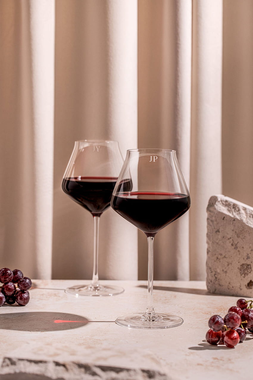 Bordeaux Wine Glass (Set) – Muse Monogram HD phone wallpaper