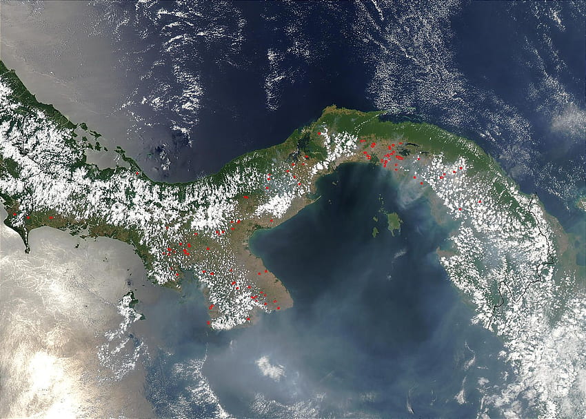 Fires in Panama, Panama Canal HD wallpaper
