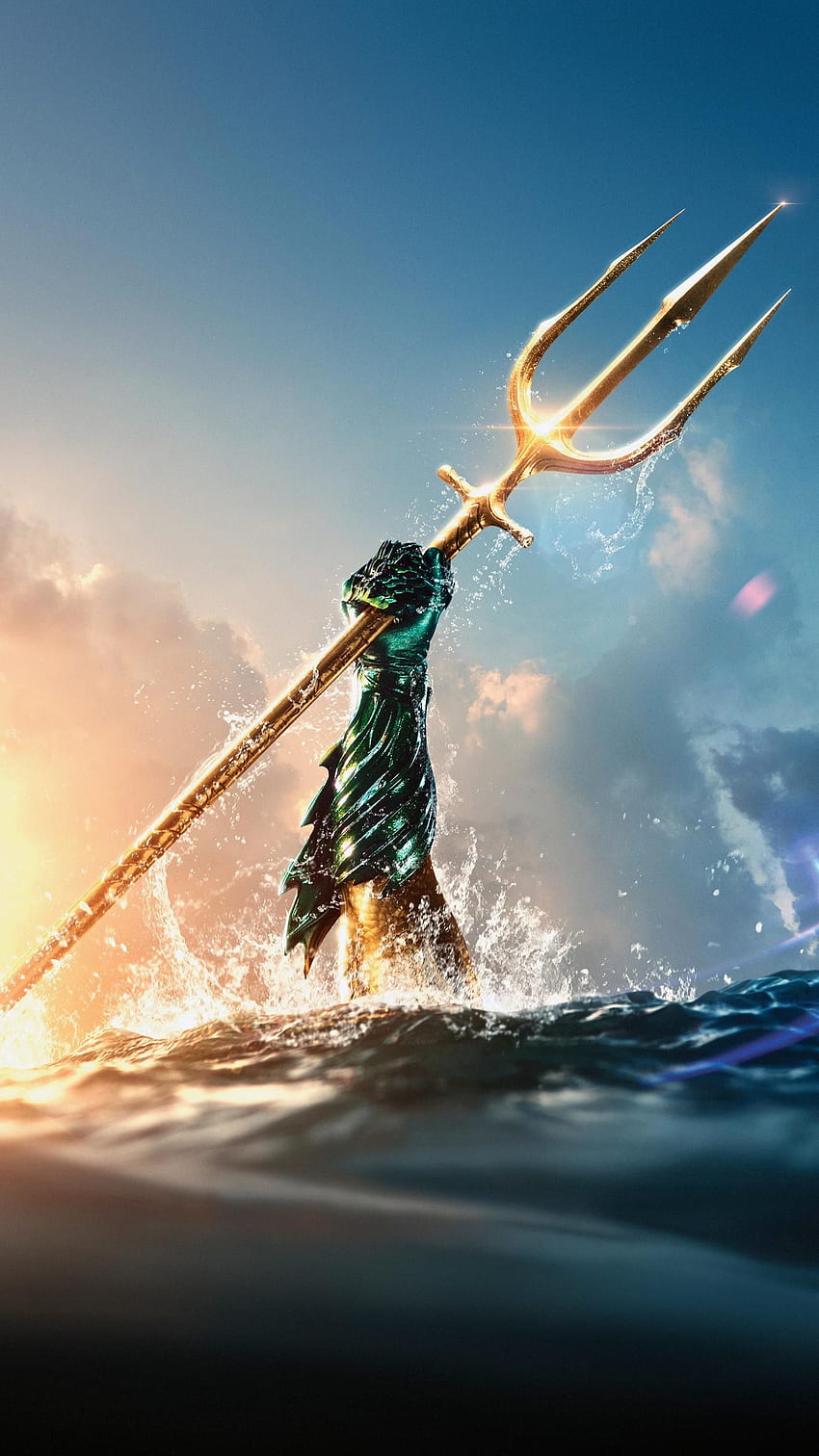 Aquaman (2018) Telefon . Filmwahn. Aquaman, Aquaman 2018, Aquaman-Film, Aquaman Trident HD-Handy-Hintergrundbild