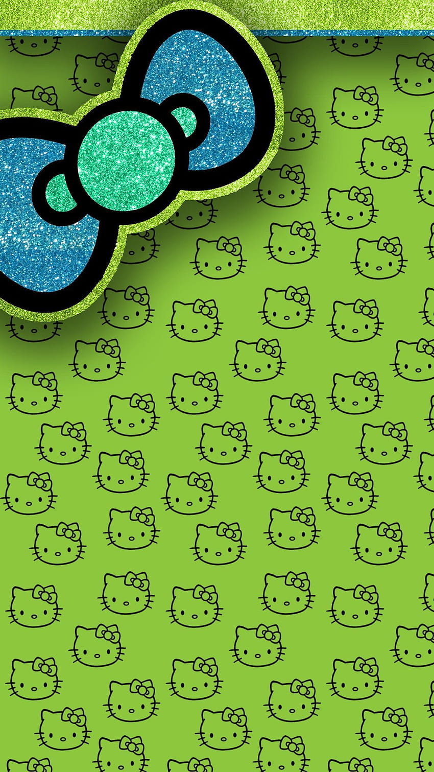 iPhone Wall: HK tjn. Hello kitty background, Hello kitty iphone, Green Hello Kitty HD phone wallpaper