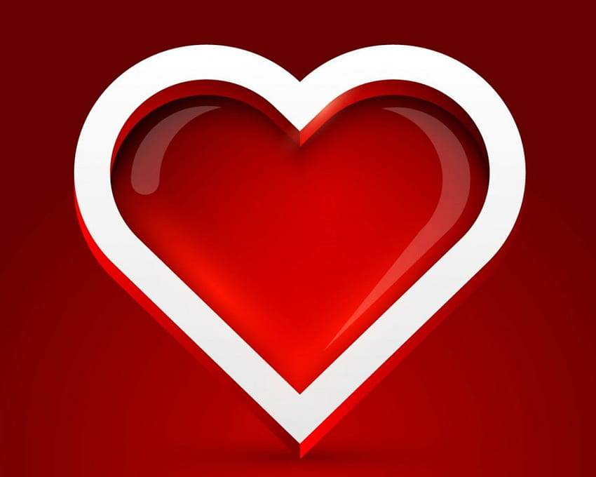 Hati, cinta, merah, Valentine Wallpaper HD
