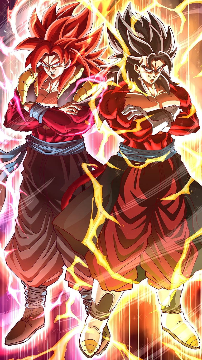 Gogeta & Vegito SSJ4 Oleh: Migimimi di tahun 2020. Bola naga anime wallpaper ponsel HD