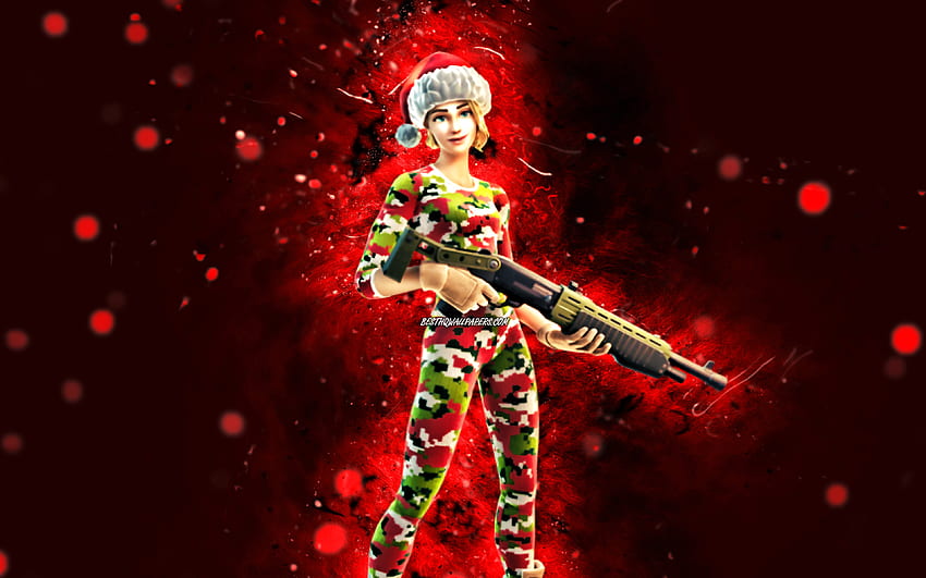 Camo Cozy Commander, , red neon lights, Fortnite Battle Royale ...