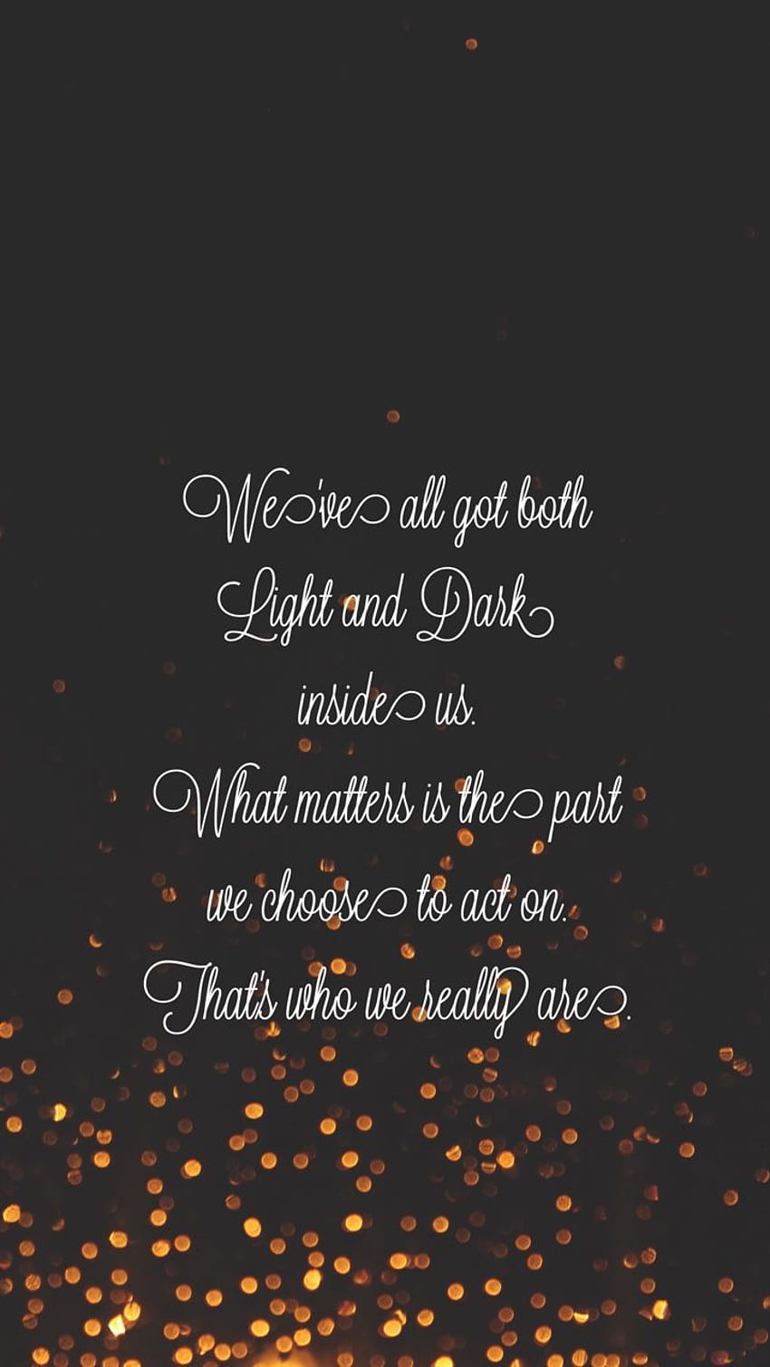We've all got both light and dark inside us. What matters is, Oprah Winfrey Quotes HD phone wallpaper