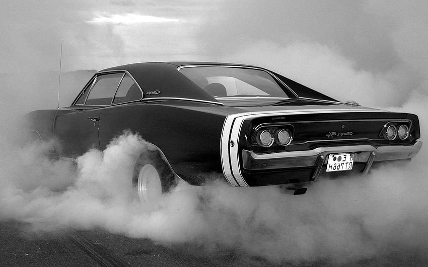 Muscle Car Burnout .Smoke Muscle Cars Drifting Cars HD wallpaper