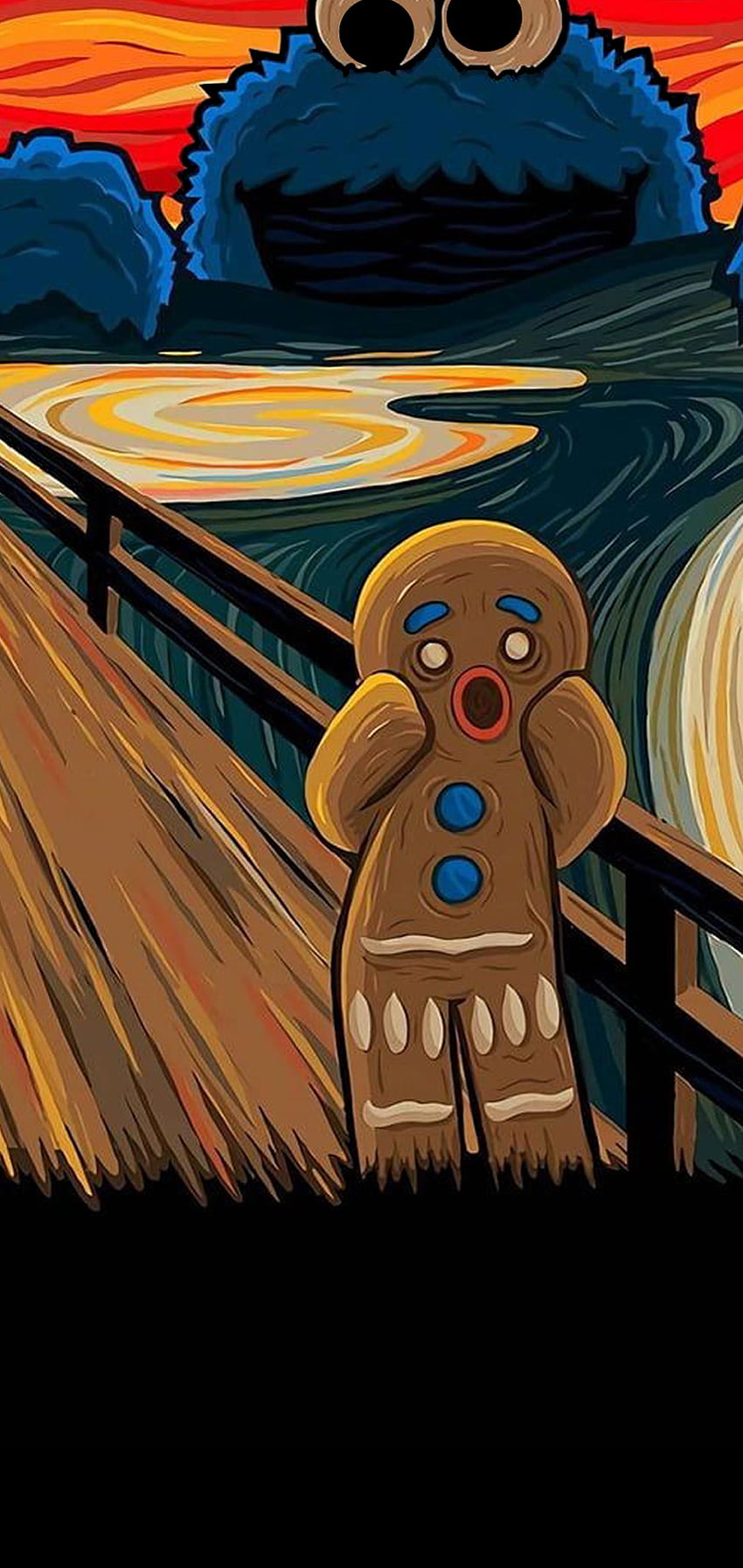 Gingerbread Cookie Monster โดย 1Ranya Galaxy Note 10, 3D Cookie Monster วอลล์เปเปอร์โทรศัพท์ HD
