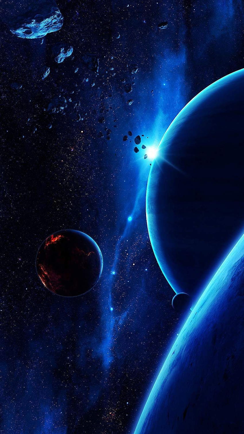 Blue Planets iPhone . Space iphone , space, Planets HD phone wallpaper ...