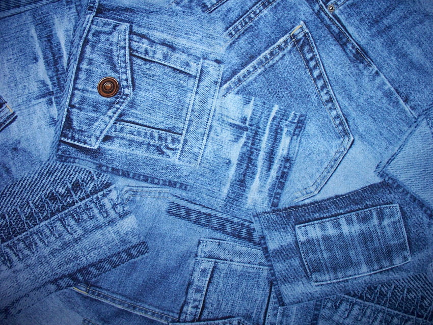 Blue jeans background texture. denim jeans background top view. • wall  stickers worn, wear, wallpaper | myloview.com