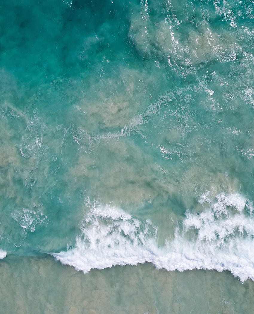 Nature, Water, Waves, View From Above, Ocean HD phone wallpaper