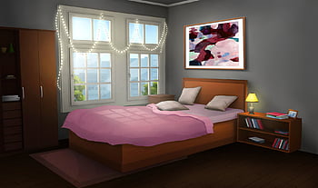 Anime pink bedroom HD wallpapers | Pxfuel