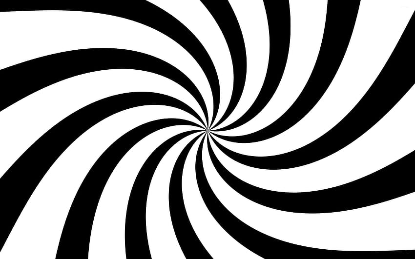 Spirale, Schwarz-Weiß-Strudel HD-Hintergrundbild