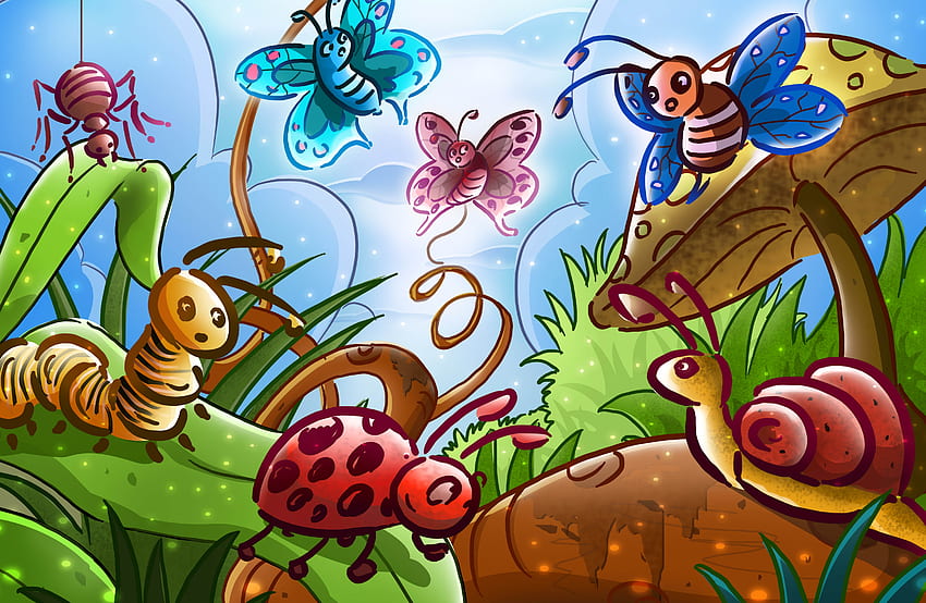 Butterflies, Insects, Art, Bugs, Fairy Tale, Spider, Story HD wallpaper