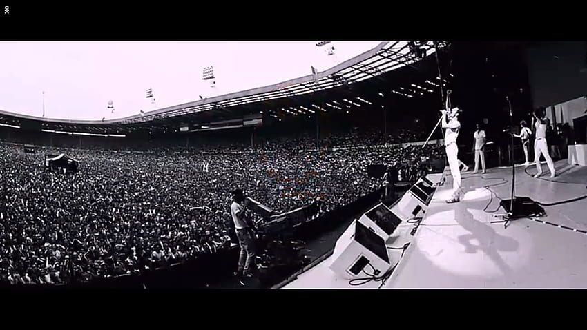 Reine sur Live Aid. Aide en direct, Wembley, Freddie Mercury Fond d'écran HD