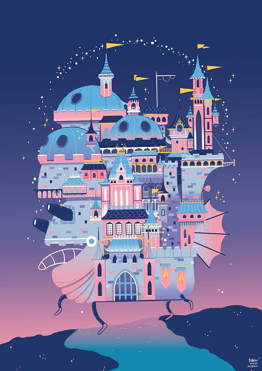 Once Upon a Dream. Studio ghibli, Castle illustration, Cute cartoon HD phone wallpaper