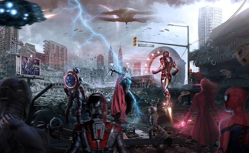 Avengers Endgame Assemble 2019, Superheroes, , , Background, and HD wallpaper
