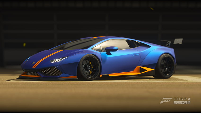 One Of My Favorite. Lamborghini Huracan LP610 4 Avio (Blue With Orange Stripe): Forza HD wallpaper