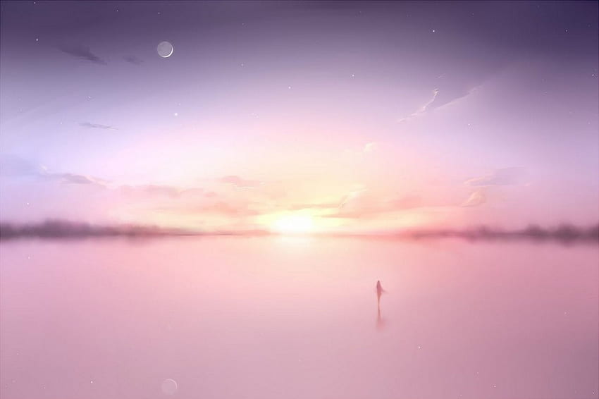 Landscape (102), Pink Anime Scenery HD wallpaper