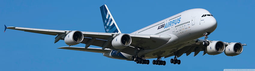Airbus A380 Ultra Hintergrund für U-TV: Multi-Display, Dual-Monitor: Tablet: Smartphone, Airbus A380-Landung HD-Hintergrundbild