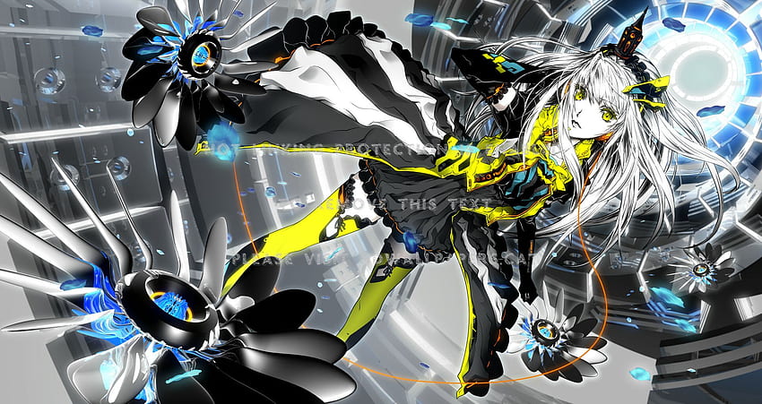 Techno light girl anime HD wallpaper | Pxfuel