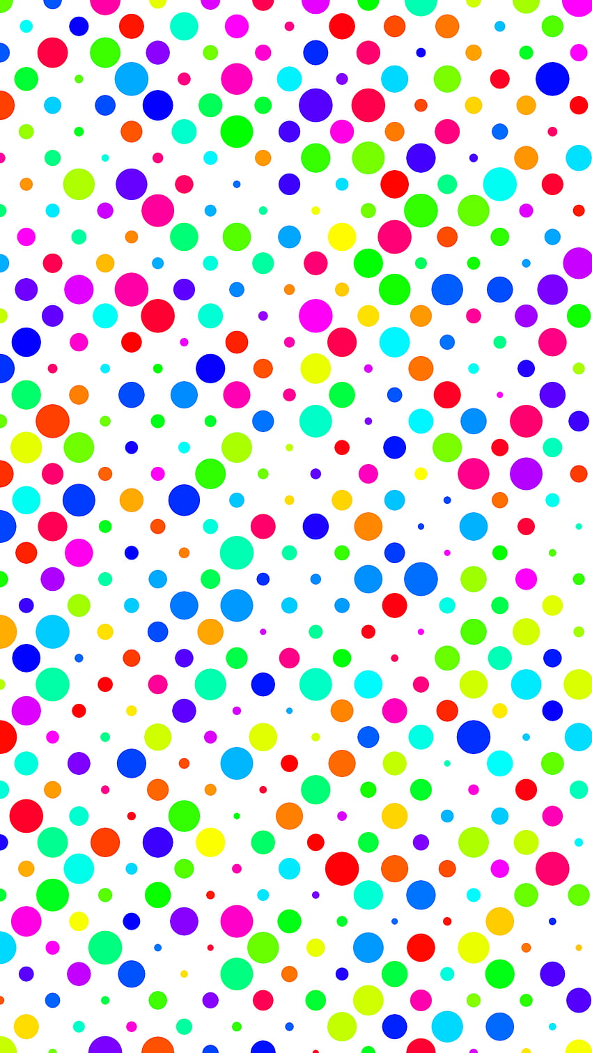 Colorful Polka Dot : iPhone, Android,, Primary Color HD phone wallpaper