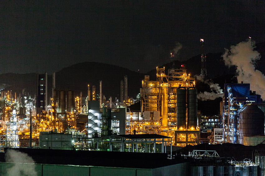 Ölraffinerie HD-Hintergrundbild