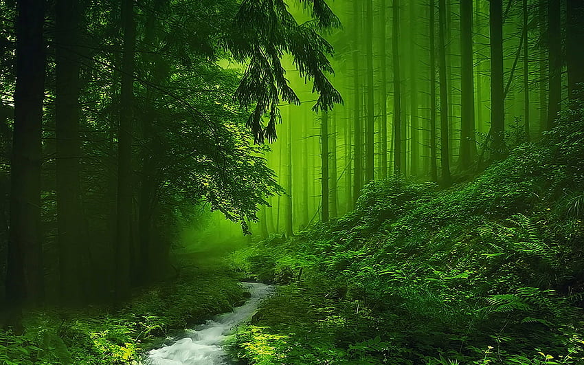 Premium Photo | Green scenery wallpapers 4k. generative ai. high quality