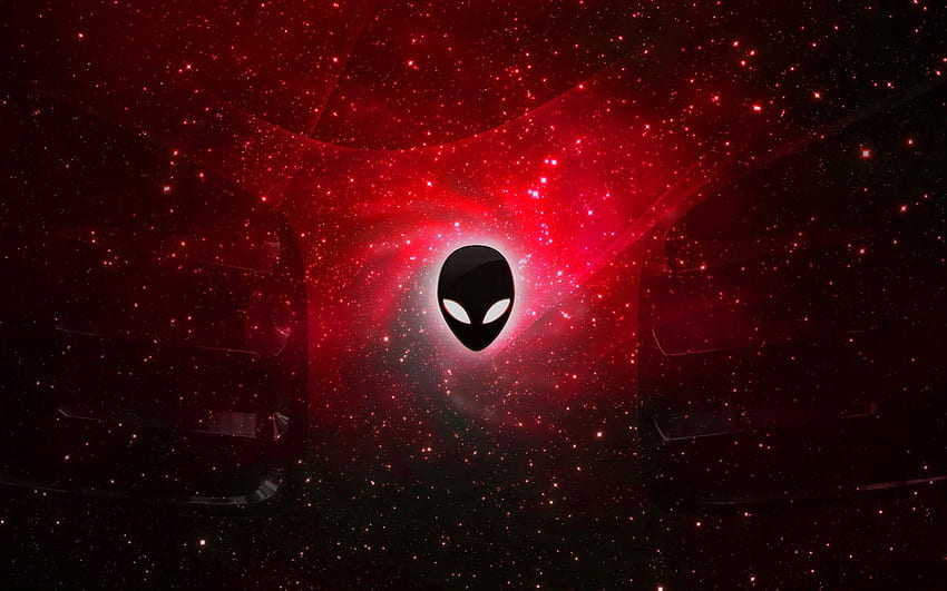 Alienware, Red Galaxy Ultra HD wallpaper