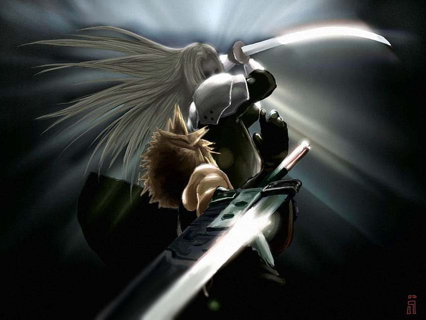 Sephirot. Sephiroth, Cloud vs Sephiroth i Sephiroth Flames Tapeta HD