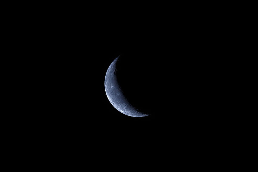 Notte, Luna, Ombra, Crateri Sfondo HD