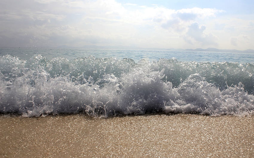 Nature, Sand, Drops, Macro, Spray, Wave HD wallpaper