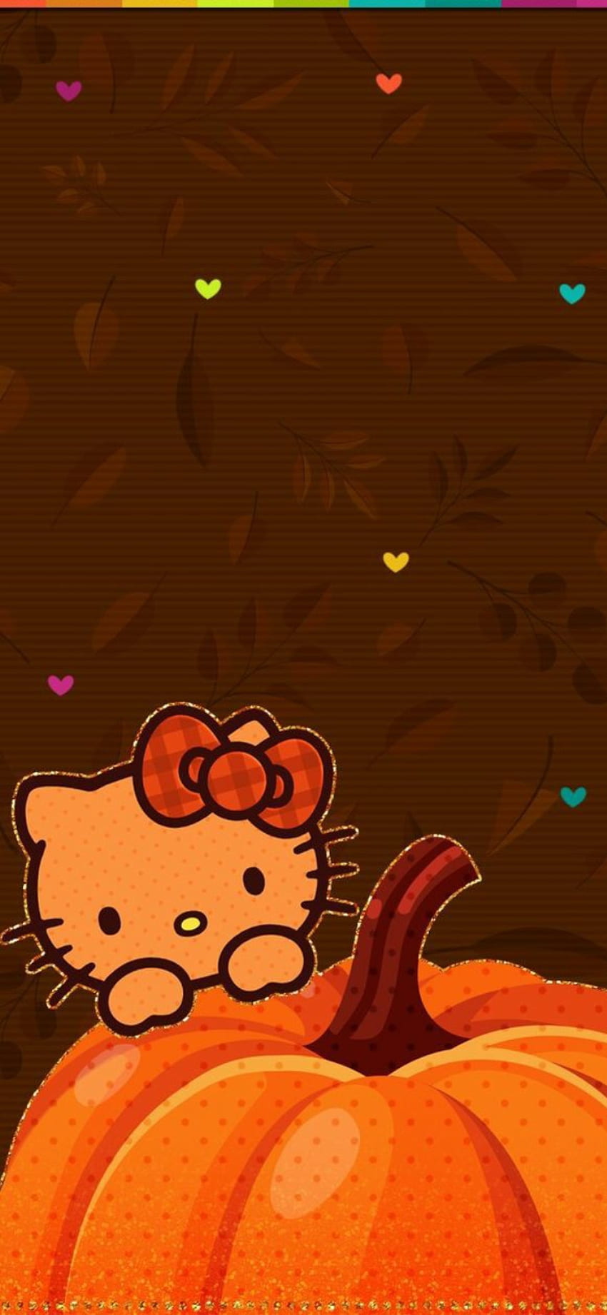 Hello kitty, turuncu, sanat HD telefon duvar kağıdı