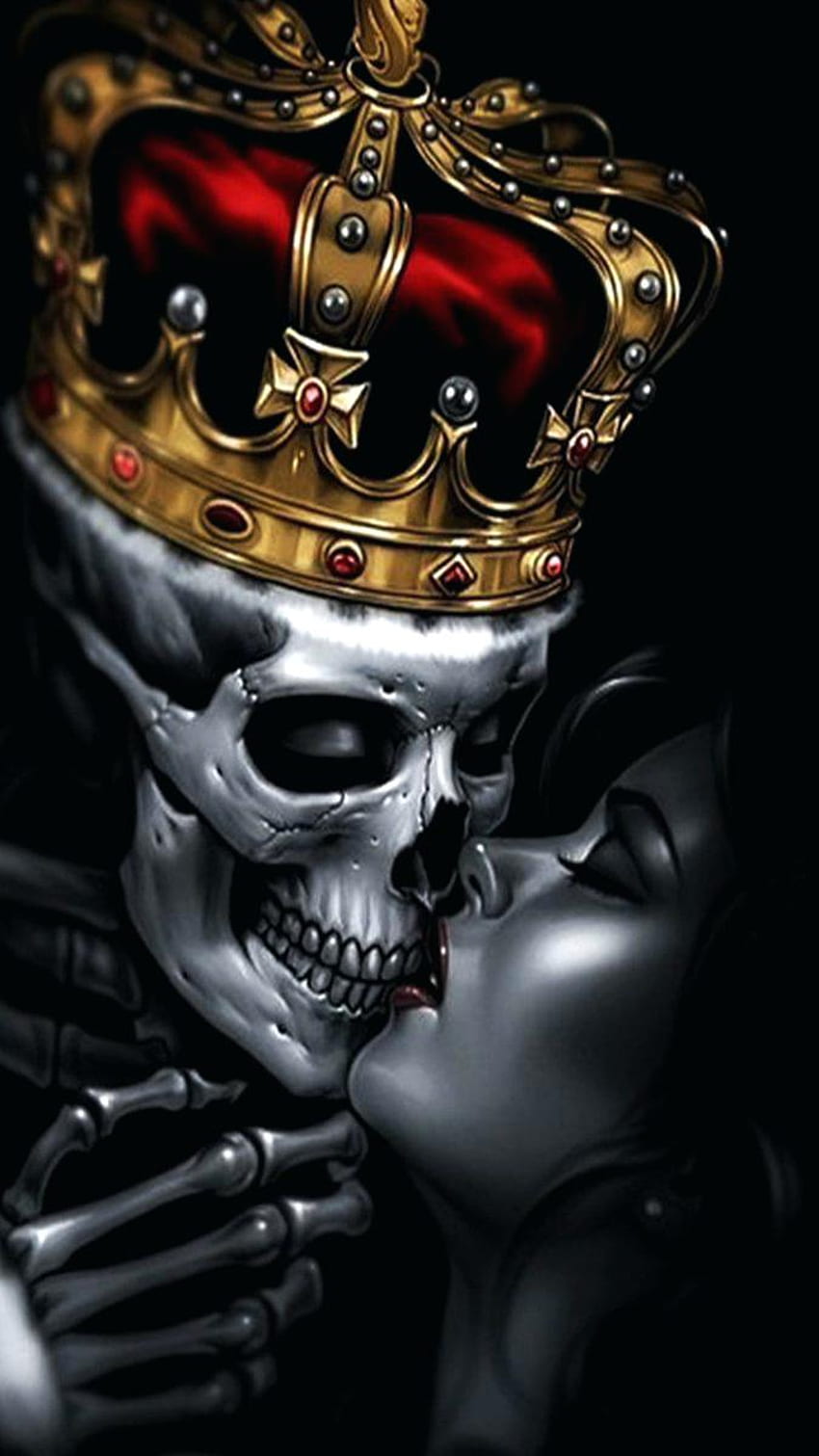 Skull Tattoo , Black and Gold Skull HD phone wallpaper