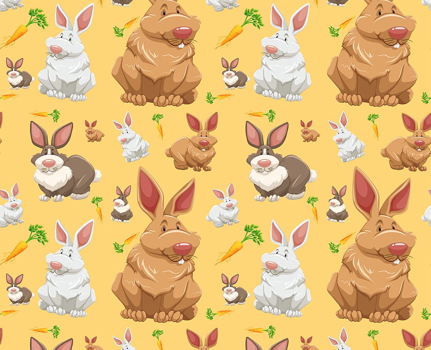 Desen, tavşan, havuç, iepuras, sarı, paskalya, turuncu, tavşan, doku HD duvar kağıdı