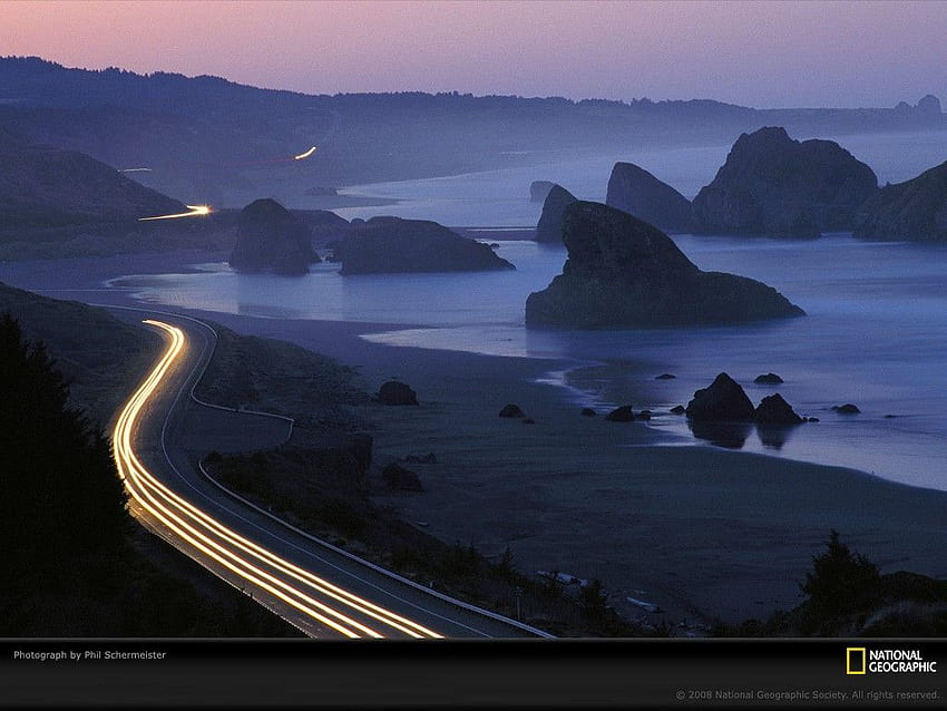 Strand: Pacific Northwest Highway Coast Ocean Road Natur Küstenlinie, pazifische Nordwestlandschaft HD-Hintergrundbild