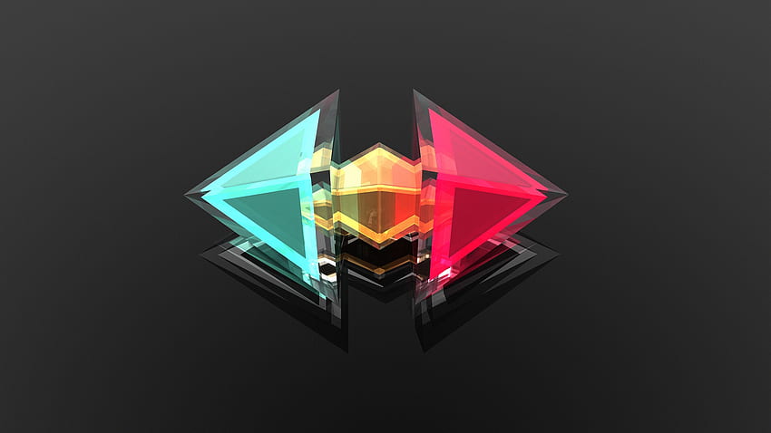 abstract, Justin Maller, Facets / and Mobile Background, Crystal Pyramid HD wallpaper