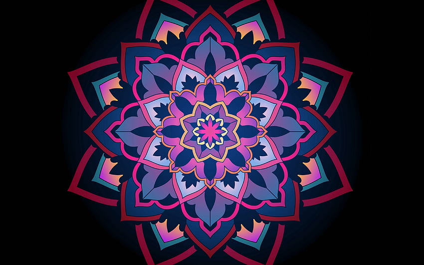 mandala, ornamento, motivi, pizzo, traforato ultra 16:10, Mandala Art Sfondo HD