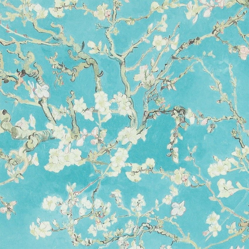 꽃이 만발한 아몬드 나무 - 현대, 반 고흐 아몬드 꽃 HD 전화 배경 화면