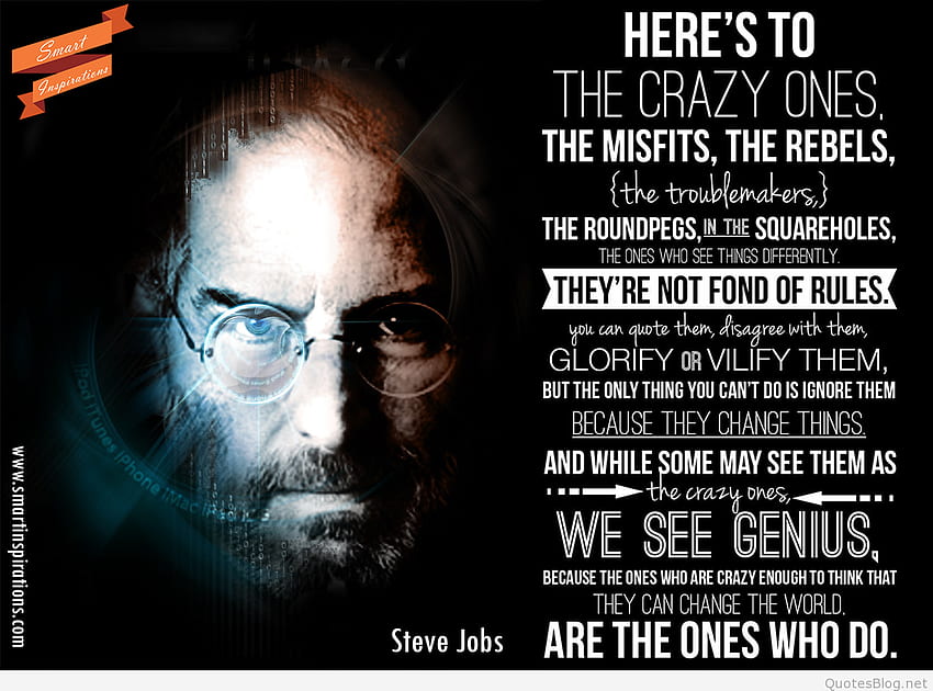 Най-добрите вдъхновяващи цитати на Стив Джобс HD тапет