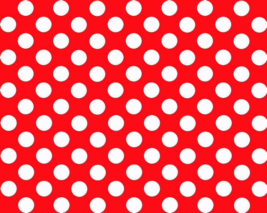 Czerwone tło w kropki - domena publiczna, czerwone i białe kropki Tapeta HD