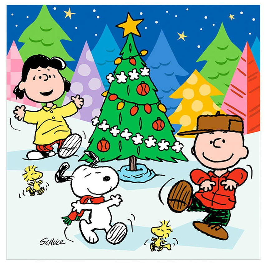 Peanuts Christmas iPhone Apps Plus - สุขสันต์วันพฤหัส สนูปปี้คริสต์มาส วอลล์เปเปอร์โทรศัพท์ HD