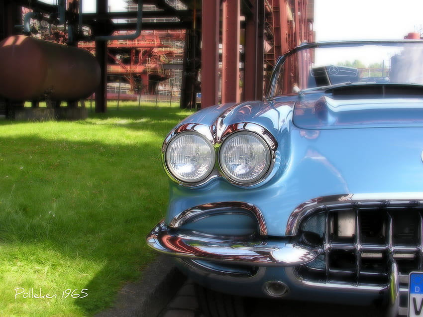 Corvette, monumento, auto, veicolo d'epoca Sfondo HD