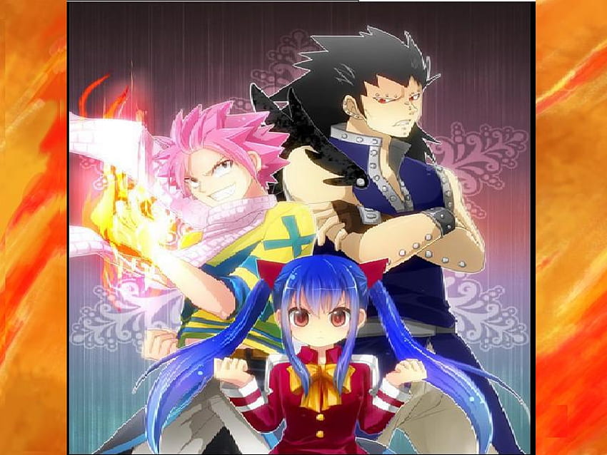 Fairy tail- Dragons, wendy marvell, fairy tail, gajeel redfox, natsu papel de parede HD