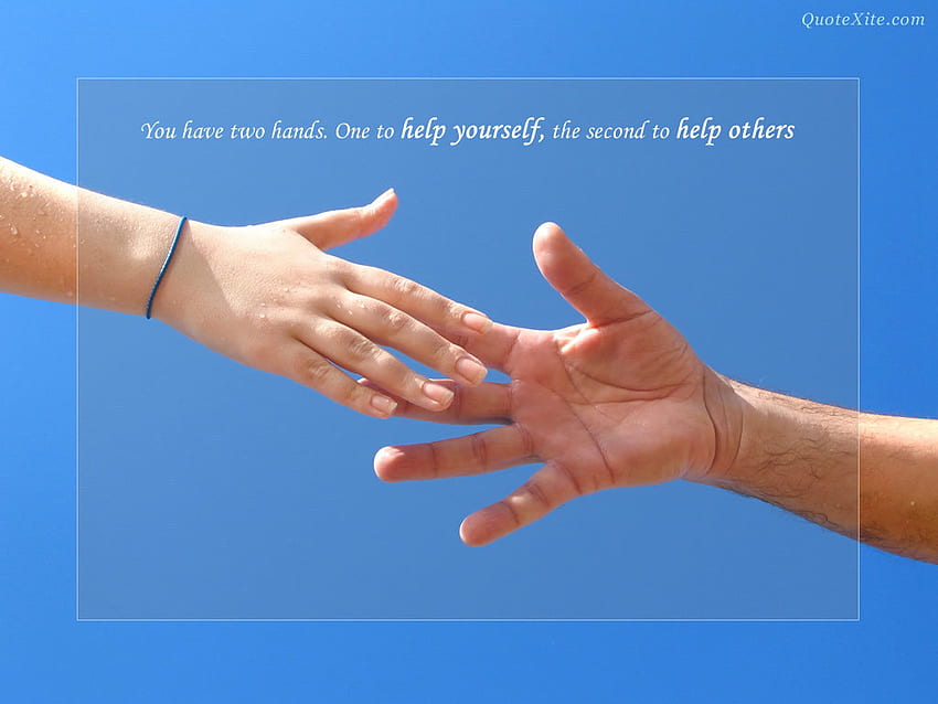 Lend A Hand - We Have Two Hands, Hand to Hand HD wallpaper