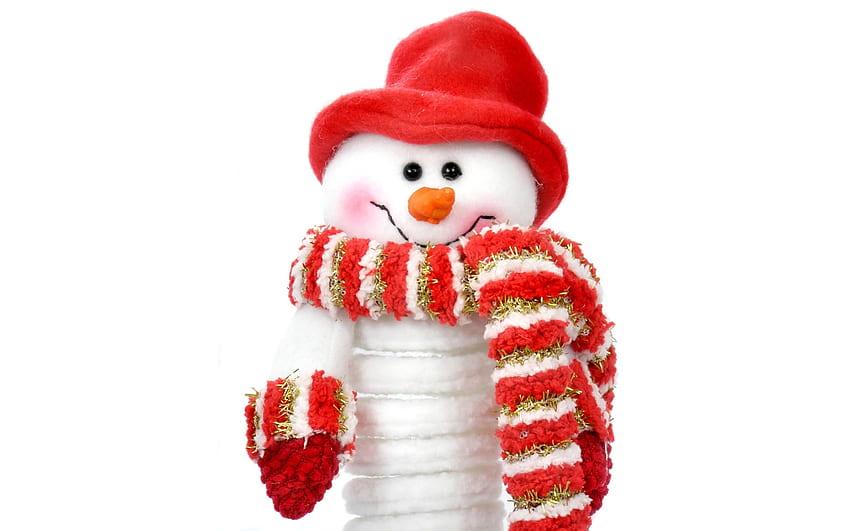 Holidays, New Year, Snowman HD wallpaper