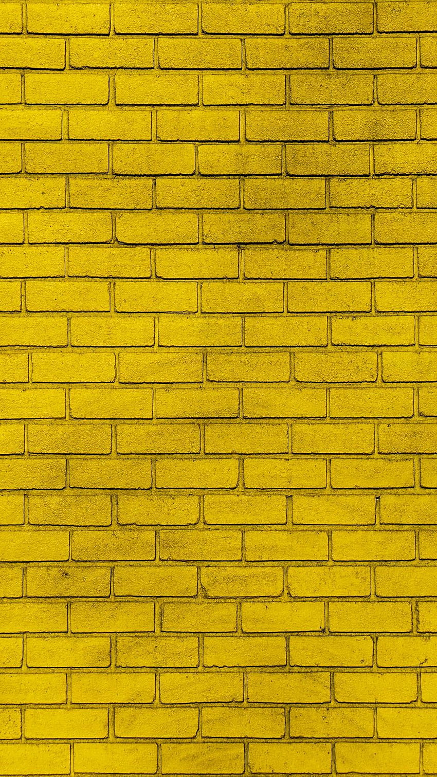 벽, 벽돌, 노랑, 페인트, 질감 Iphone 8 7 6s 6 For Parallax Background HD 전화 배경 화면