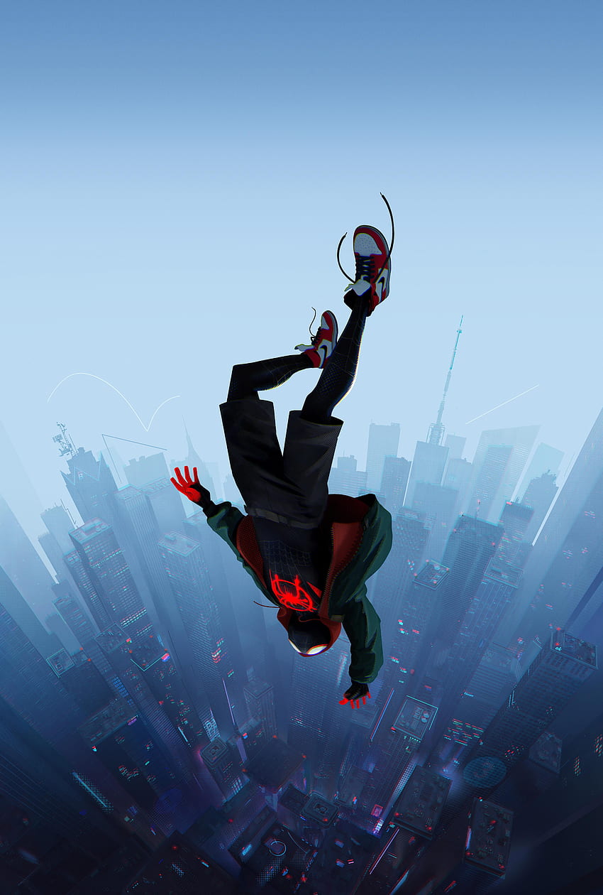 Spider Man dans le verset de l'araignée. iPhone X iPhone X, Spider-Verse Fond d'écran de téléphone HD