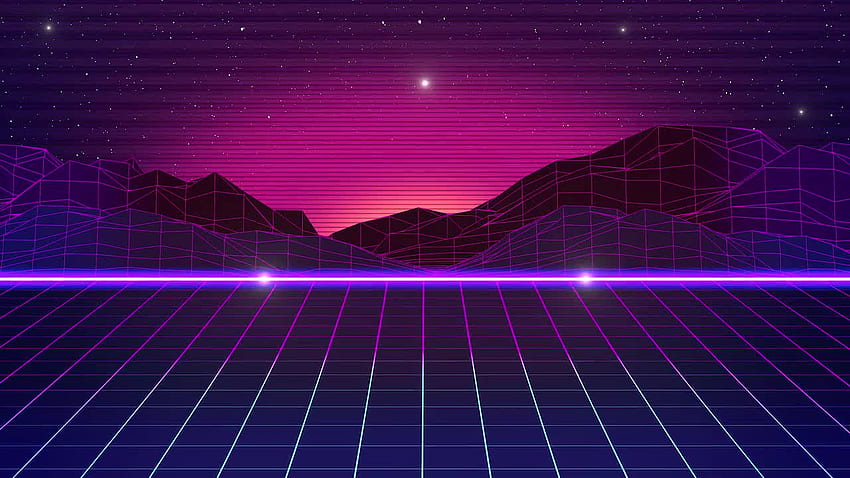 80's Retro Futuristic Looped Background - สต็อกโมชั่นกราฟิก Motion Array, ยุค 80 ย้อนยุคแห่งอนาคต วอลล์เปเปอร์ HD