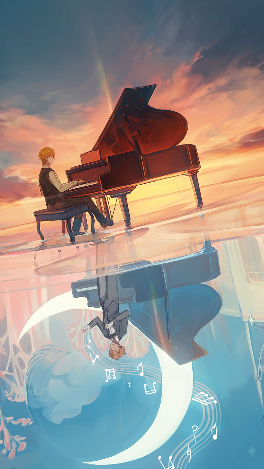 Anime Music Piano, Classical Piano Music HD phone wallpaper