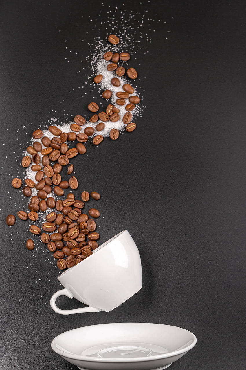 Food, Coffee, Cup, Coffee Beans, Sugar HD phone wallpaper