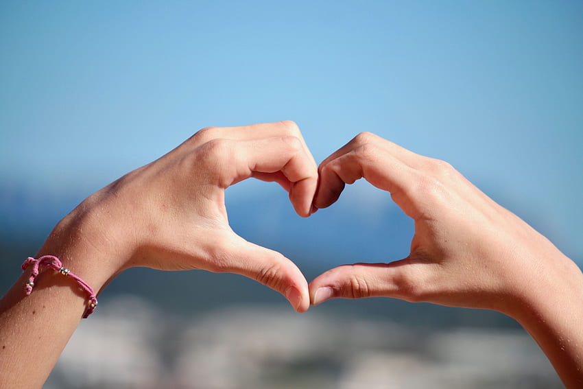 Person Doing Heart Hand Sign · Stock HD wallpaper